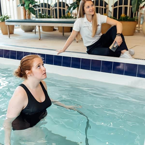 Woman in therapy pool at PRO Club