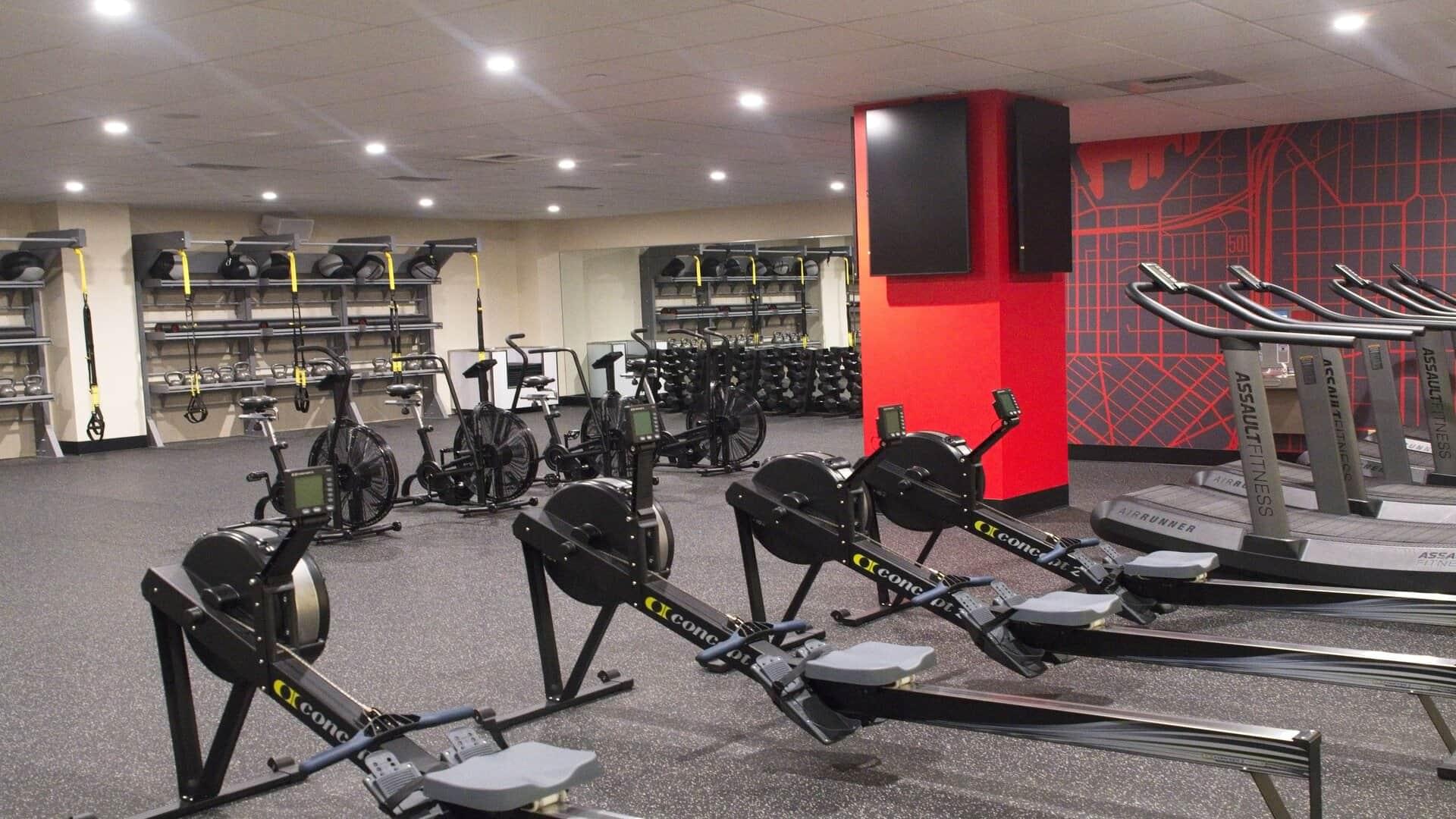 Exercise equipment at PRO Club - Seattle