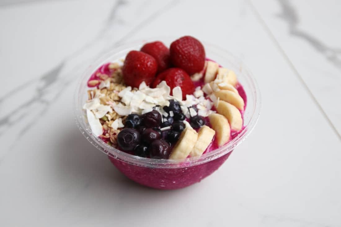 Smoothie bowl served in one of PRO Club's restaurants