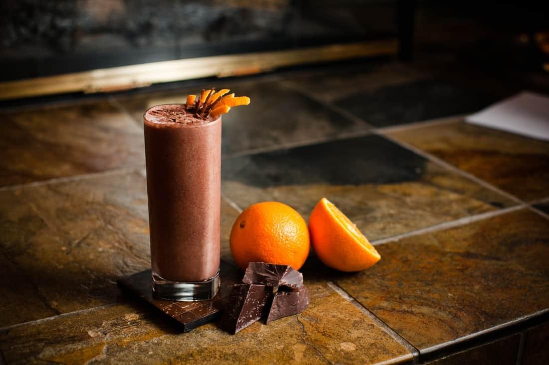 Healthy chocolate shake served in one of PRO Club's restaurants