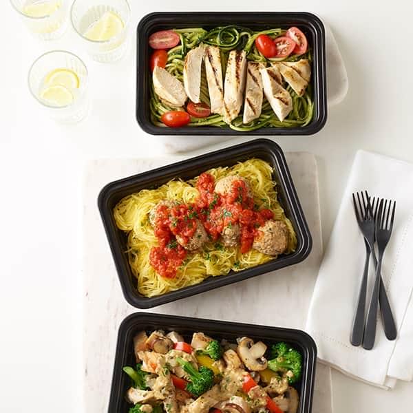 Healthy prepared meals ready for pickup