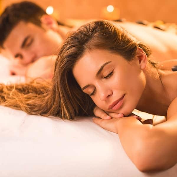 A Couples stone massage together at the PRO Club Spa